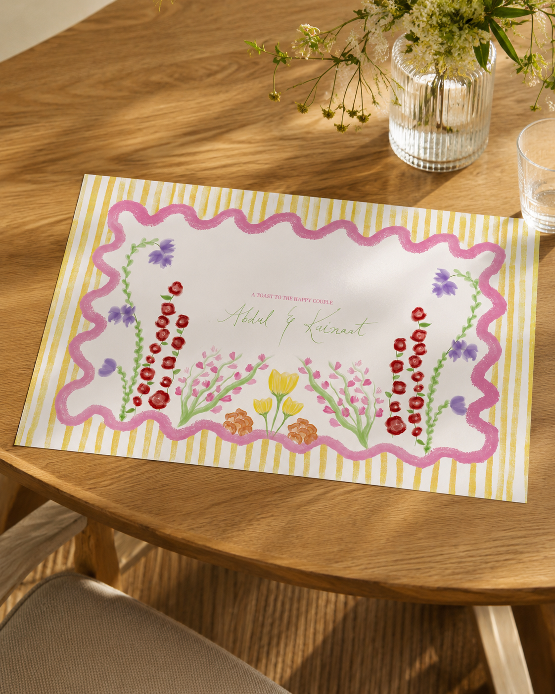 Mess In Full Bloom — Personalized Table Mat Set