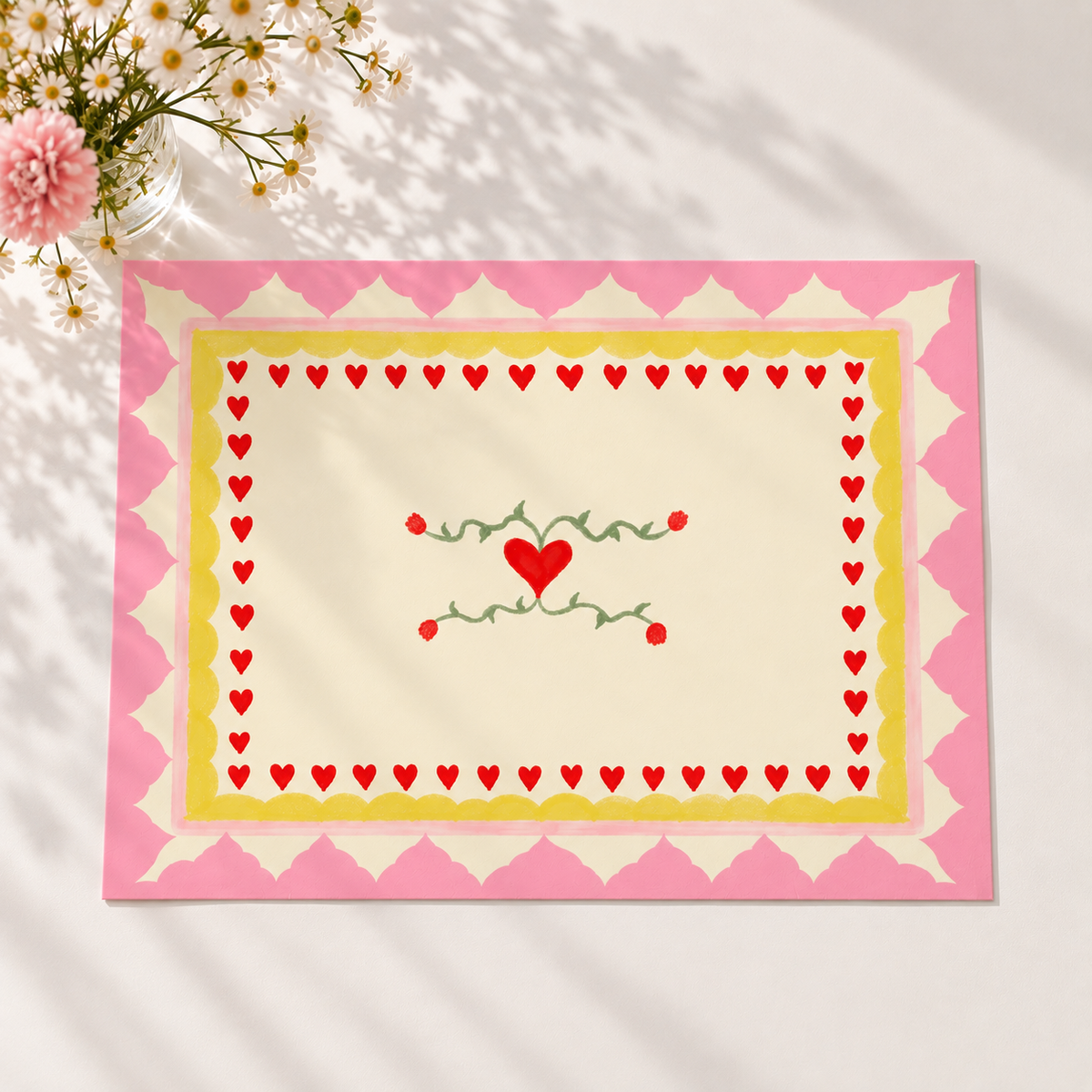 Sweetheart Garden Paper Placemats — Pack of 6