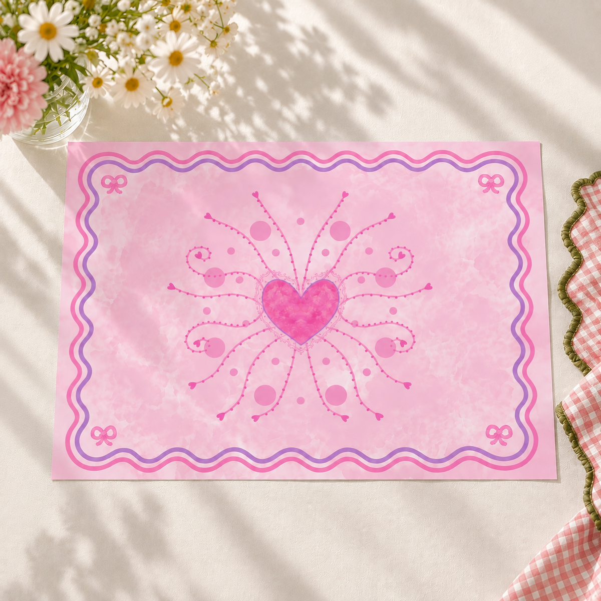 Cupid’s Bow Paper Placemats — Pack of 6
