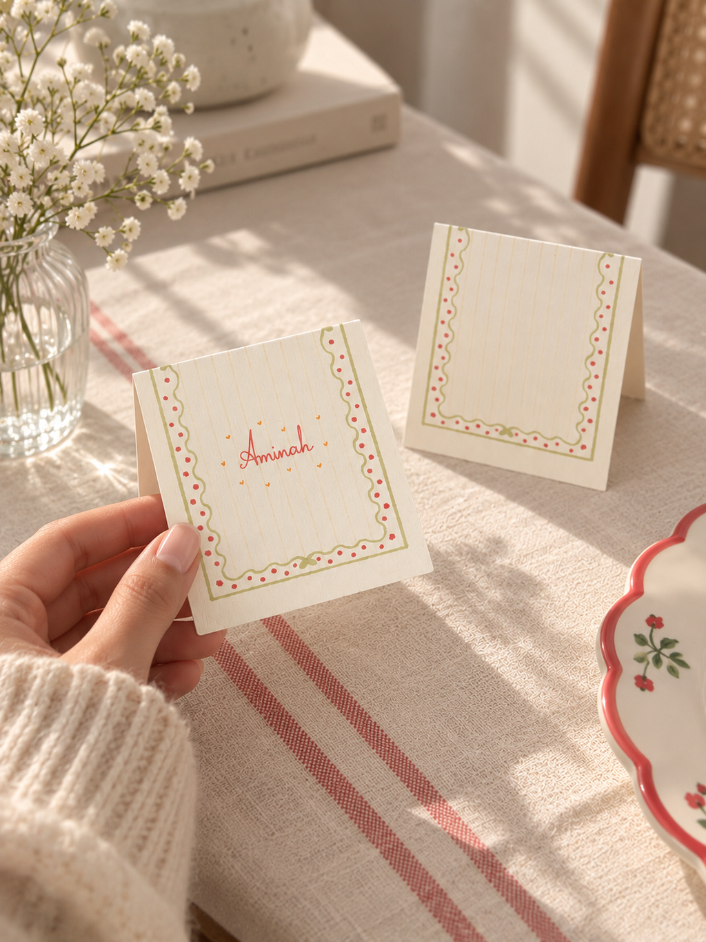 Cherry Wink | Personalised Place Cards