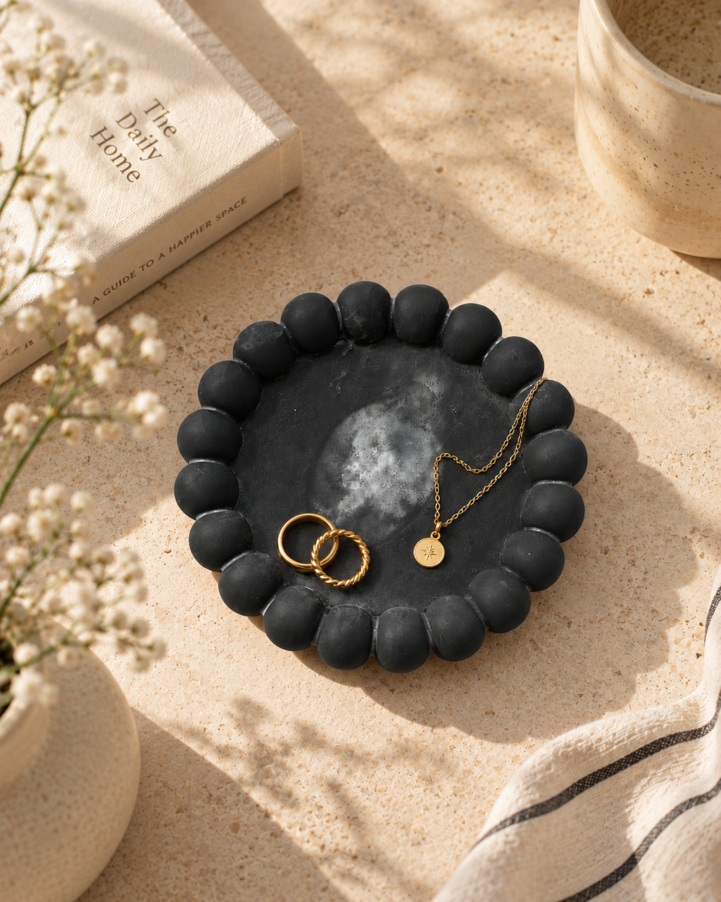 Midnight Pebble Tray