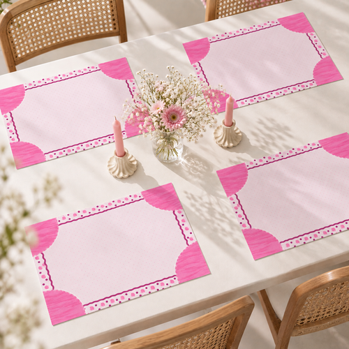 Berry Blush Paper Placemats — Pack of 6